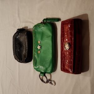 Brighton Bundle: leather lipstick, small change and card/key/coin holder.